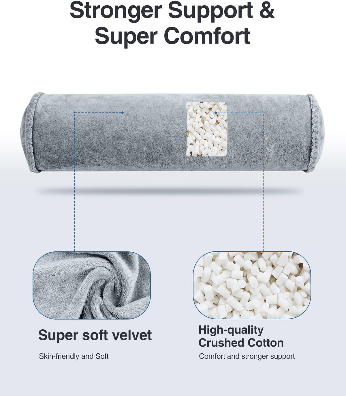 Inflatable Neck Roll Pillow for Sleeping, Travel Neck Pillow