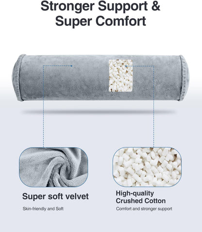 Inflatable Neck Roll Pillow for Sleeping, Travel Neck Pillow