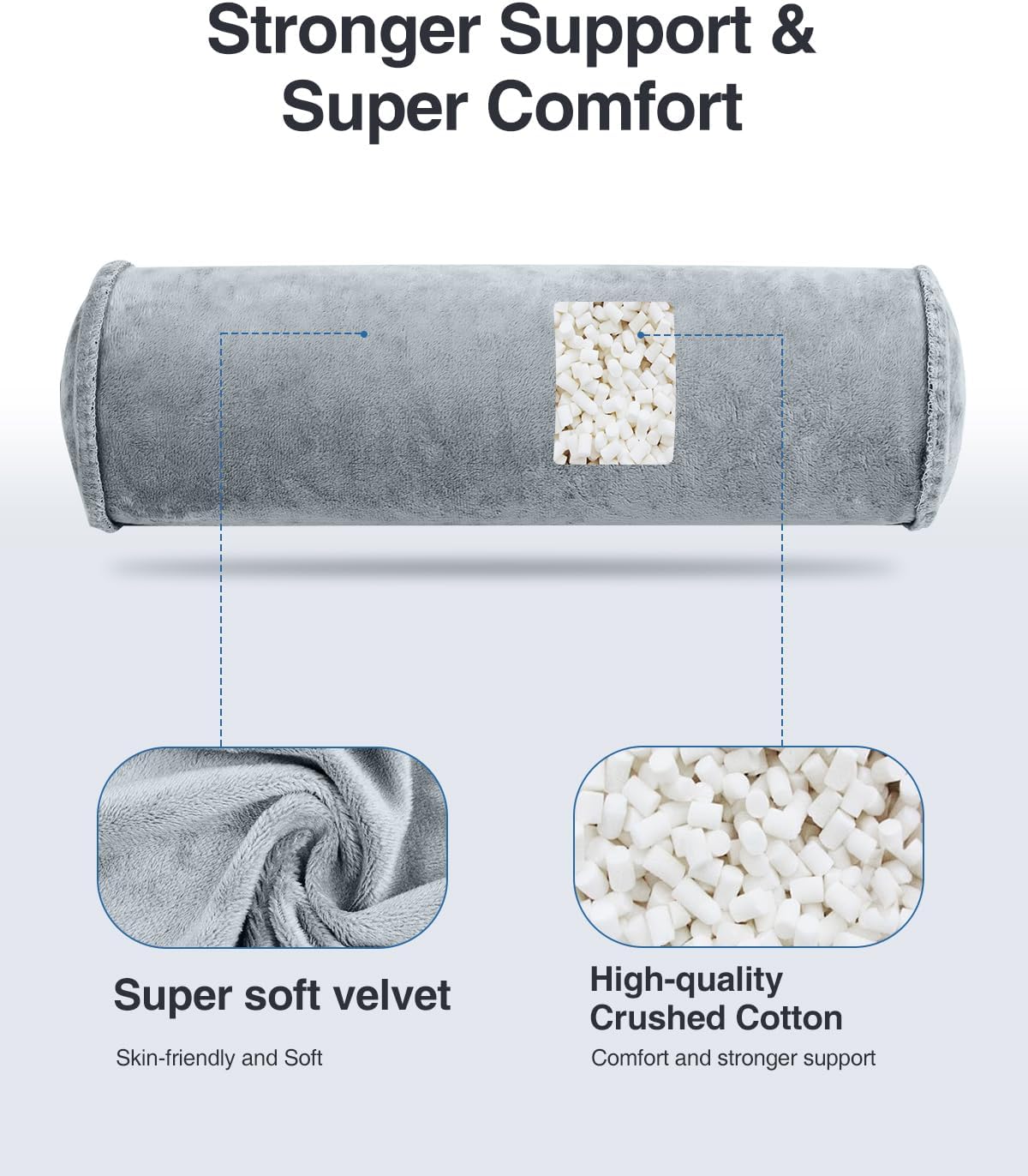 Inflatable Neck Roll Pillow for Sleeping, Travel Neck Pillow