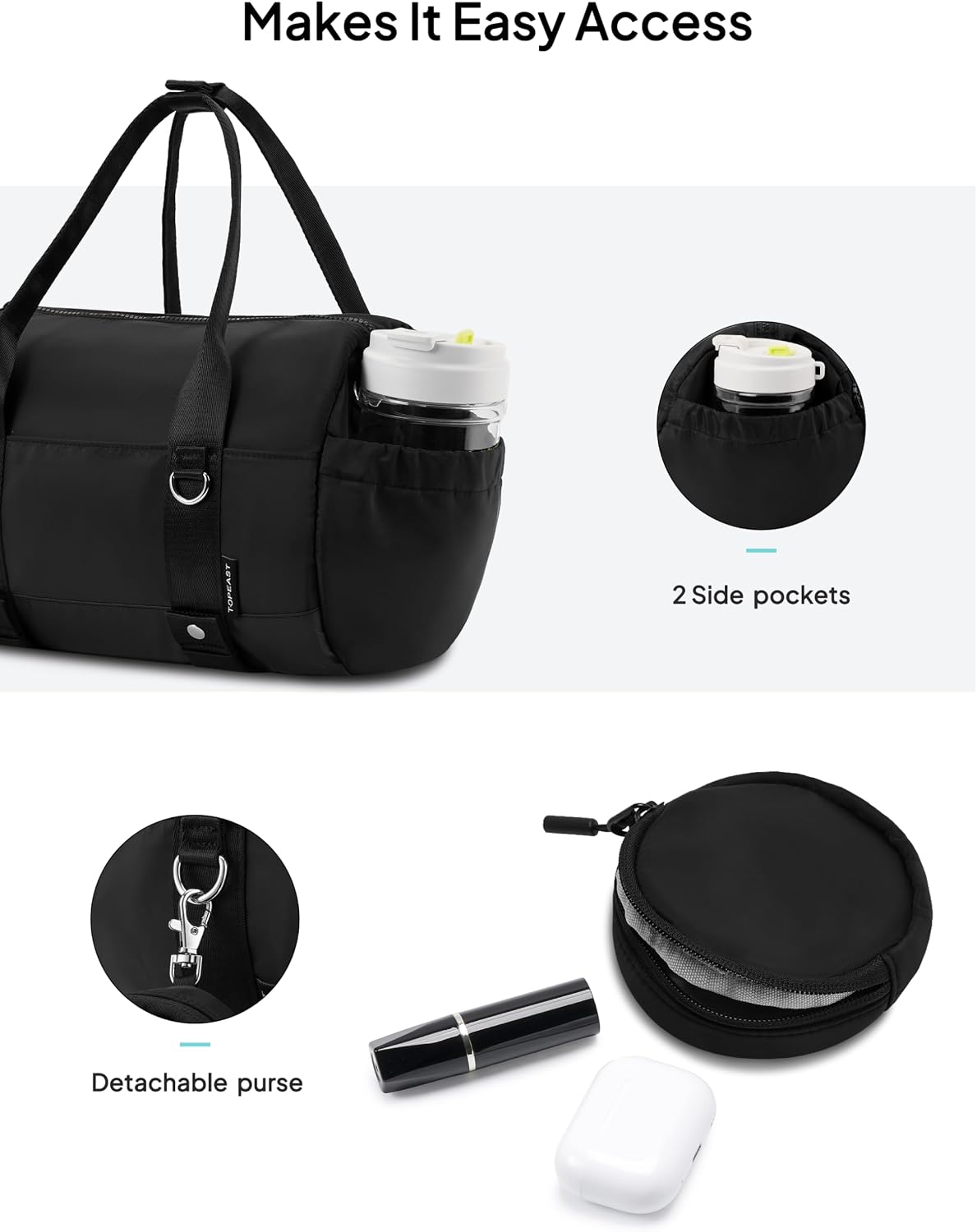 Small Gym Bag for Women Mini Gym Bags with Yoga Mat Holder