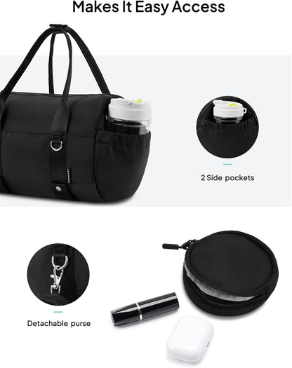 Small Gym Bag for Women Mini Gym Bags with Yoga Mat Holder