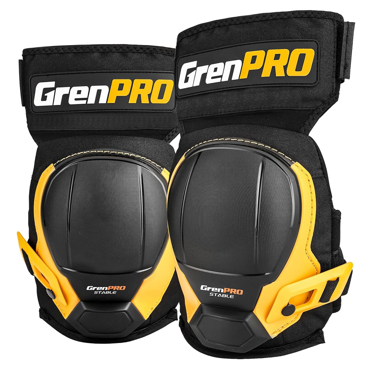 Heavy Duty Knee Pads, Gel Foam, Construction Work Gardening Gray