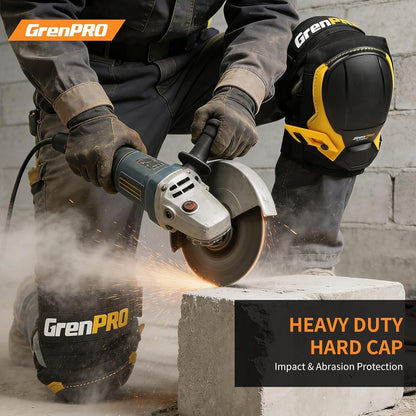 Heavy Duty Knee Pads, Gel Foam, Construction Work Gardening Gray