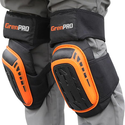 Heavy Duty Knee Pads, Gel Foam, Construction Work Gardening Gray
