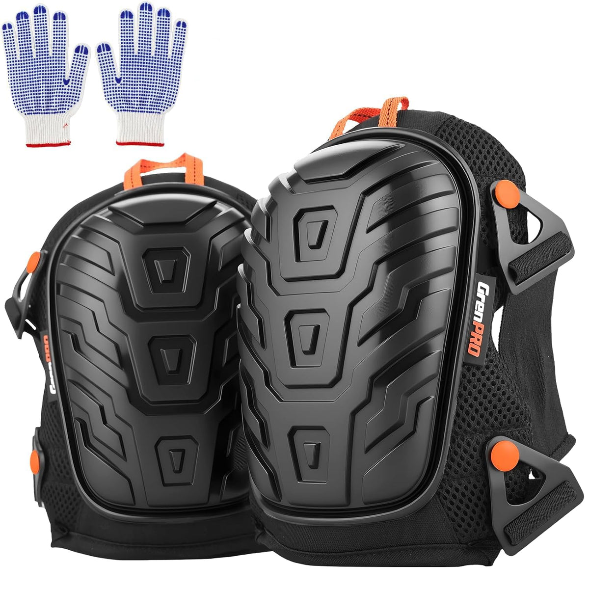 Heavy Duty Knee Pads, Gel Foam, Construction Work Gardening Gray