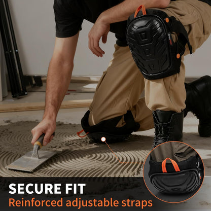 Heavy Duty Knee Pads, Gel Foam, Construction Work Gardening Gray