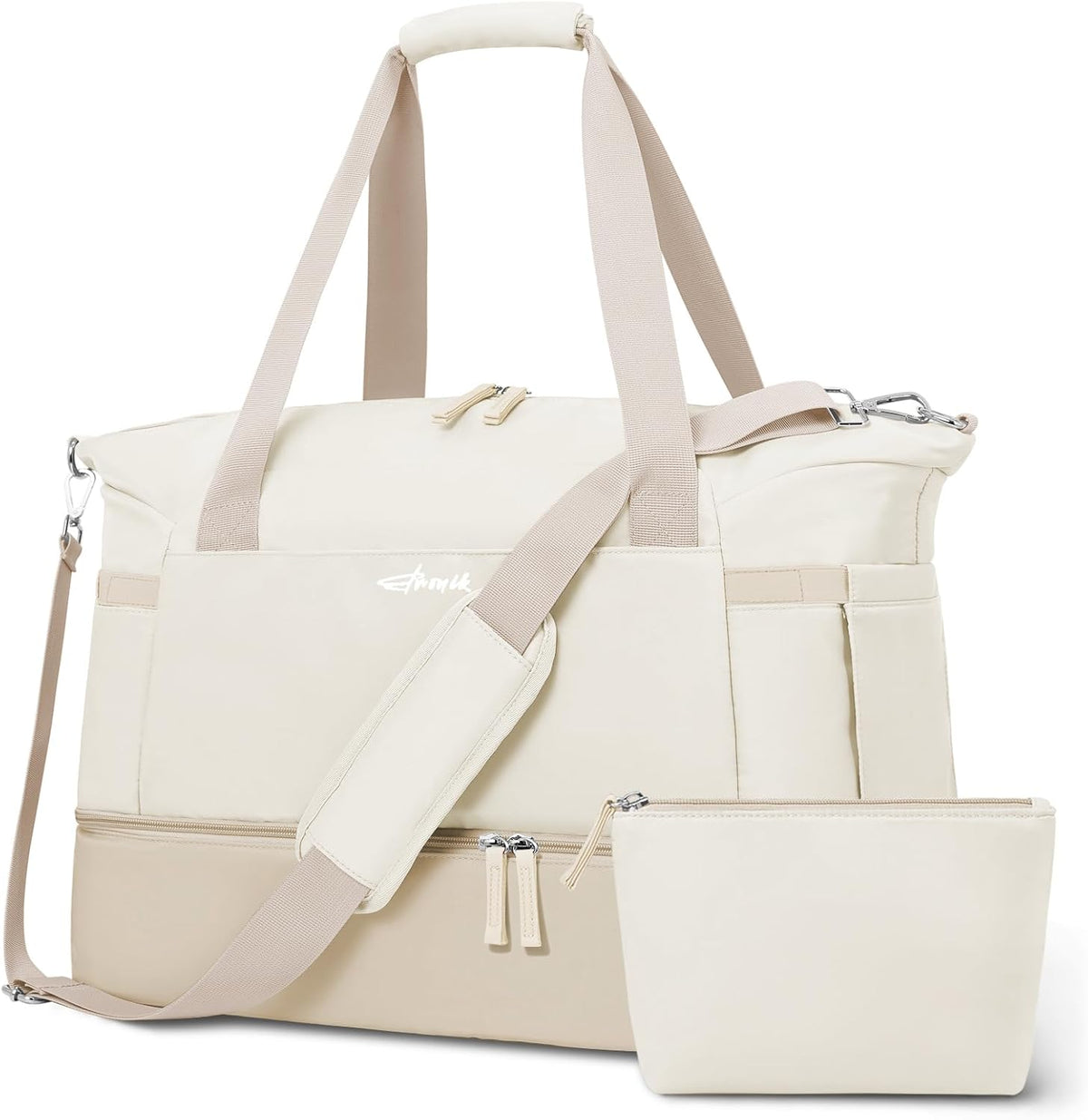 Gym Bag for Women, Personal Item Travel Bag with Shoes Compartment for Trip