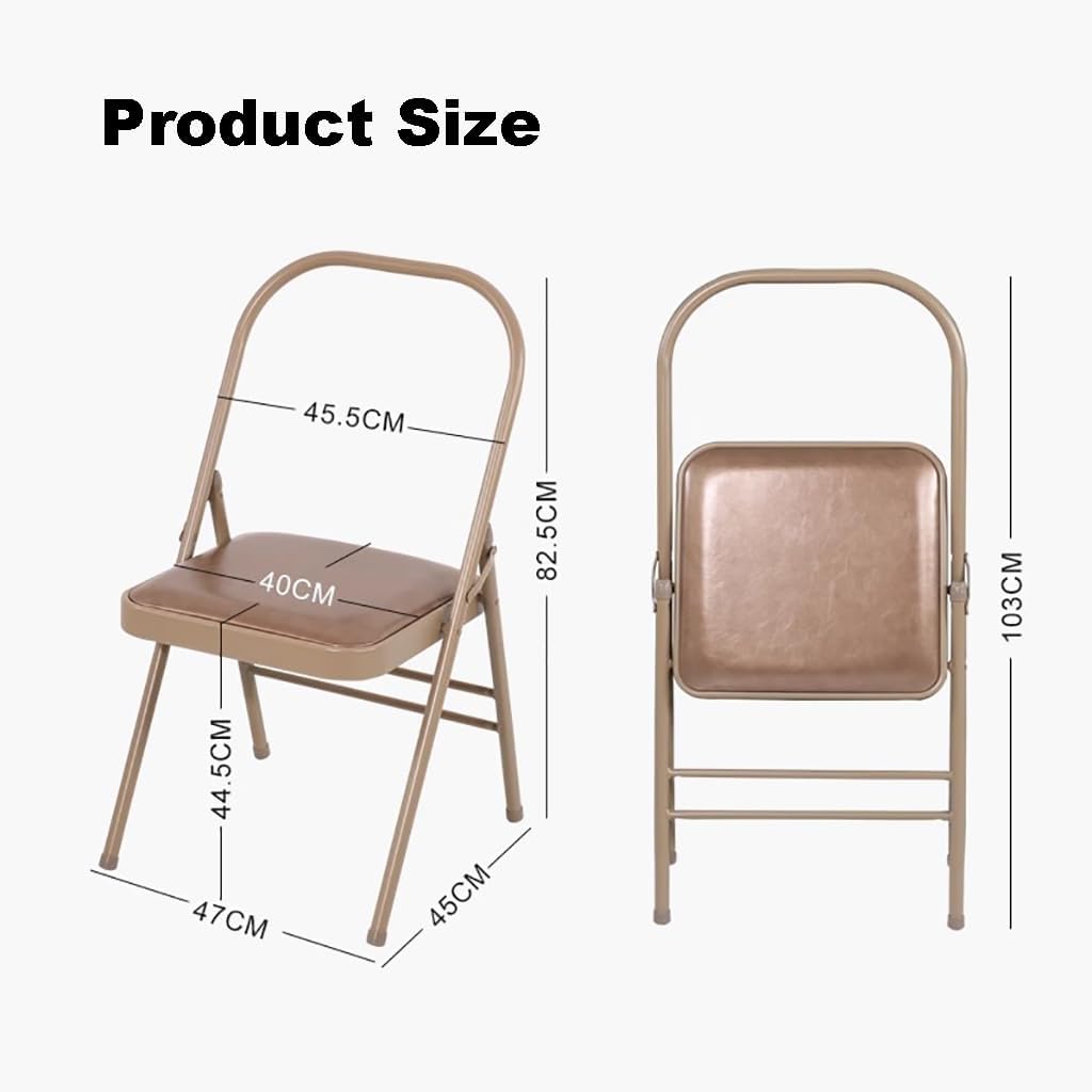 Adult Foldable Backless Yoga Chair with a Load Capacity of 300 kilograms. Yoga Auxiliary Chair with Lumbar Back Support Freed Back Pain Chair can Assist in Completing Yoga Movements.,Blue, normal