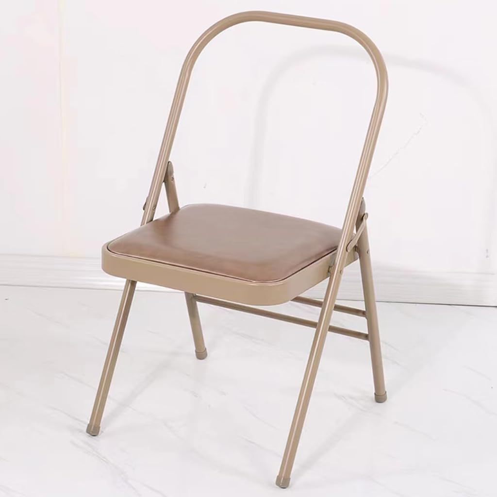 Adult Foldable Backless Yoga Chair with a Load Capacity of 300 kilograms. Yoga Auxiliary Chair with Lumbar Back Support Freed Back Pain Chair can Assist in Completing Yoga Movements.,Blue, normal