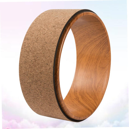Yoga Wheel for Backbend Roller Yoga Exerciser Durable Natural Cork Perfect for Spine Stretch