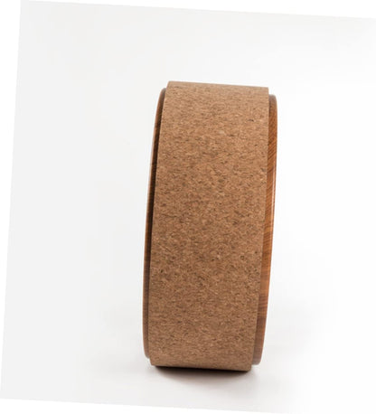 Yoga Wheel for Backbend Roller Yoga Exerciser Durable Natural Cork Perfect for Spine Stretch
