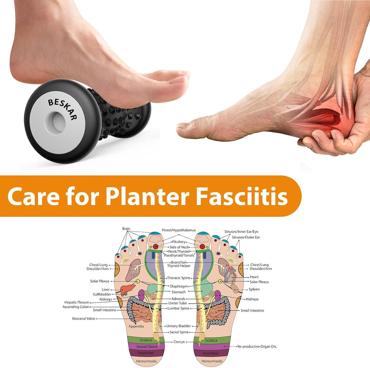 Foot Massage Roller for Plantar Fasciitis Relief
