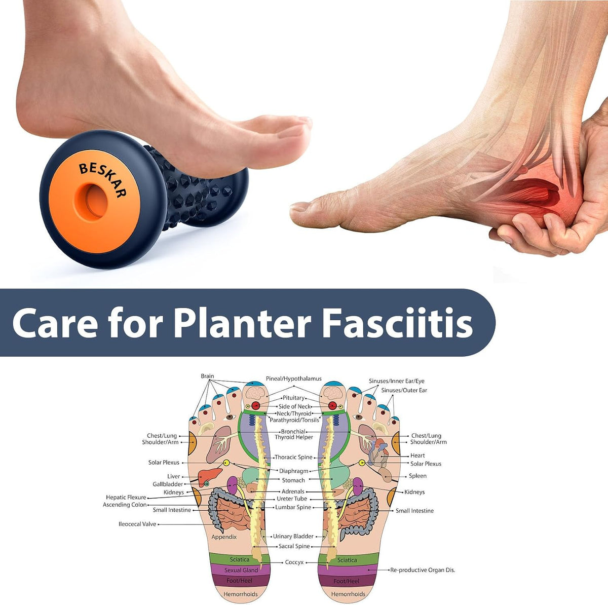 Foot Massage Roller for Plantar Fasciitis Relief