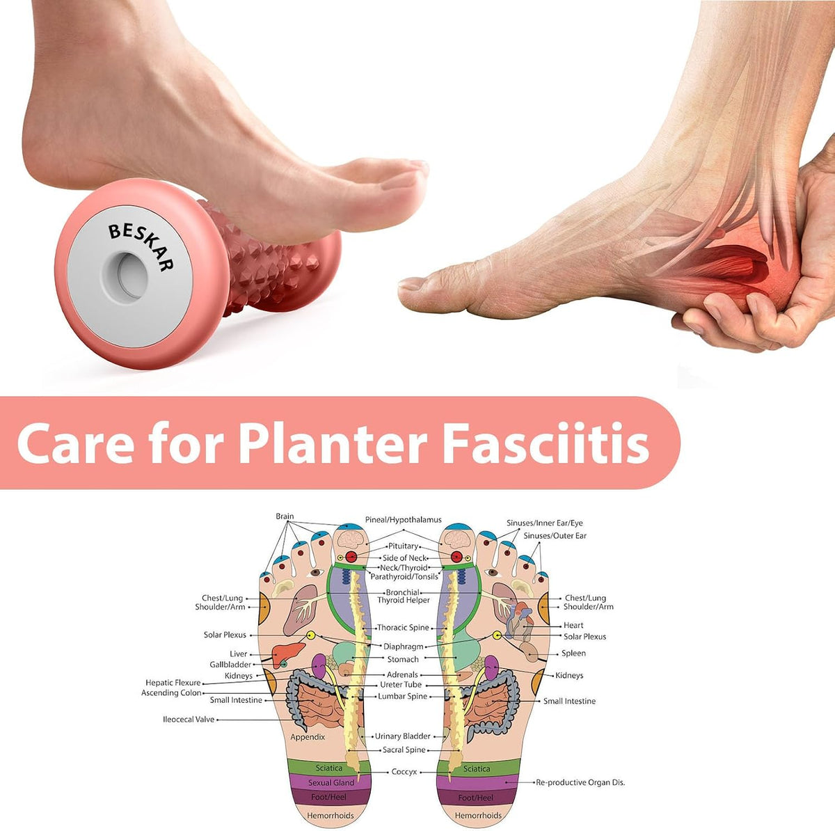 Foot Massage Roller for Plantar Fasciitis Relief