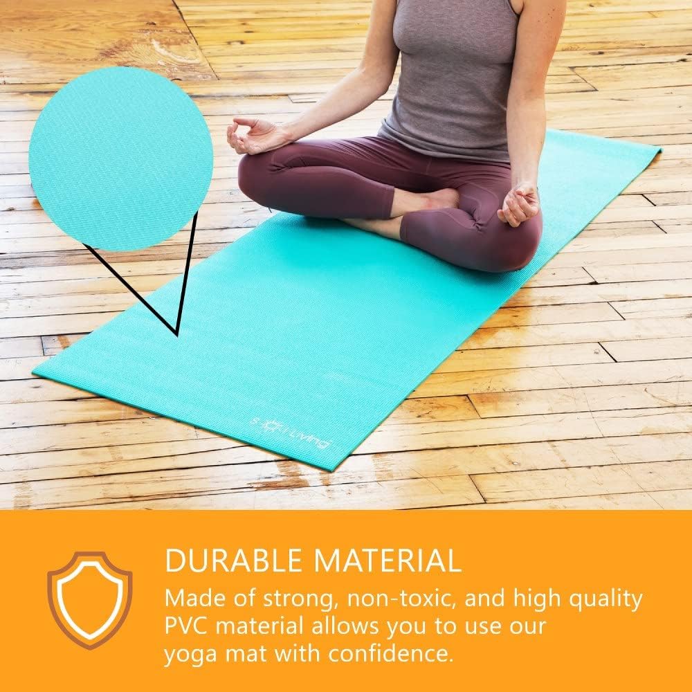 Travel Yoga Mat - Natural Tree Rubber for Extra Grip - Non-Slip, Foldable, Eco-Friendly - Perfect for On-the-Go Yoga, Pilates, Fitness, Meditation - 24" x 72", Green