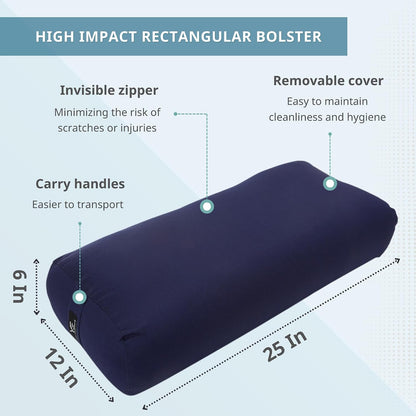 Premium Bolster, Soft Meditation Pillow, Multi-Colors
