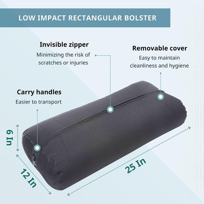 Premium Bolster, Soft Meditation Pillow, Multi-Colors