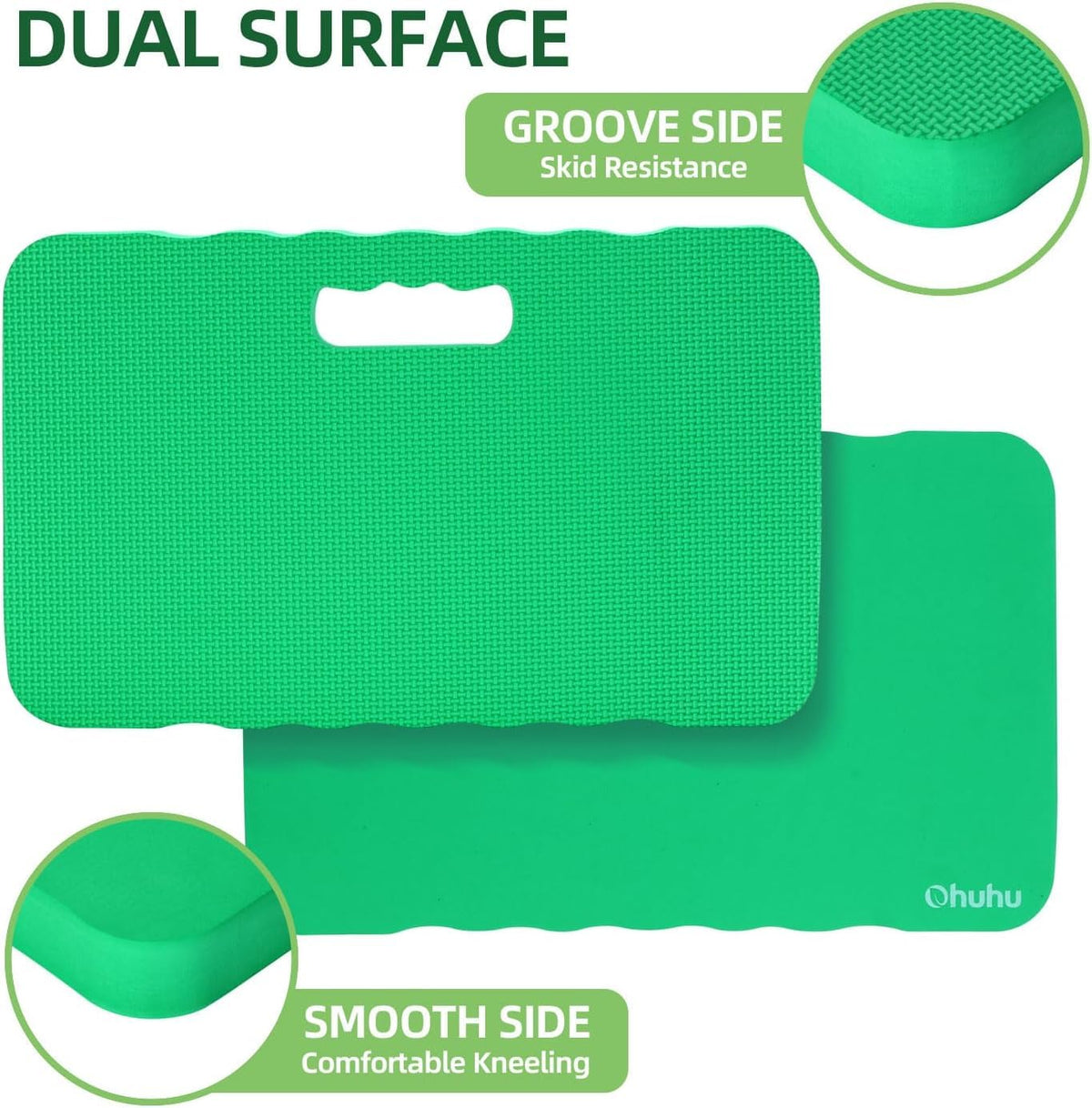 Premium Thick Kneeling Pad, 2-Pack Large Comfortable Gardening Knee Mat with 2 Different Surfaces, Extra Thick Knee Cushion Kneeler for Gardening Work Baby Praying, Gifts for Women Men Seniors