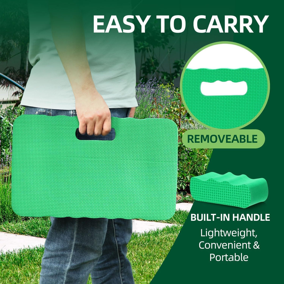 Premium Thick Kneeling Pad, 2-Pack Large Comfortable Gardening Knee Mat with 2 Different Surfaces, Extra Thick Knee Cushion Kneeler for Gardening Work Baby Praying, Gifts for Women Men Seniors