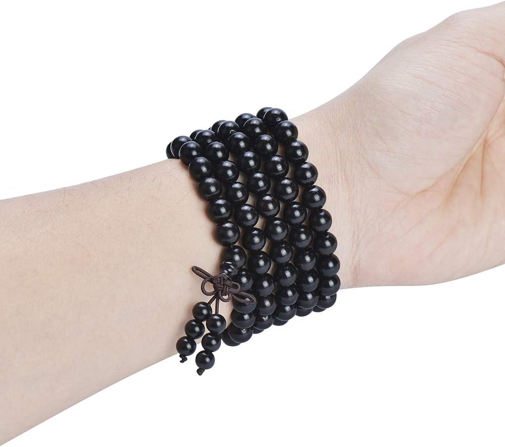 Mala Beads Bracelet 108 8mm Prayer Meditation Sandalwood Elastic…