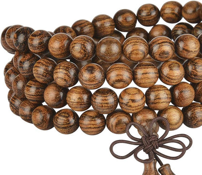 Mala Beads Bracelet 108 8mm Prayer Meditation Sandalwood Elastic…
