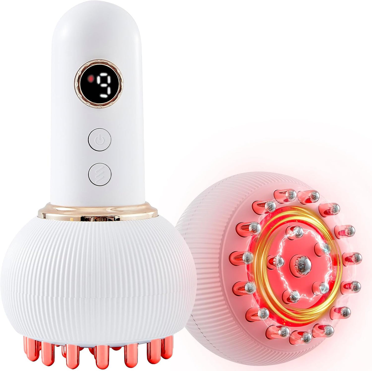 Lymphatic Drainage Massager & Anti Cellulite Massage Tool, Helps Reduce Stretch Marks & Cellulite, for Legs, Arms & Belly, Body Sculpting Machine with Light, Heat & Vibration