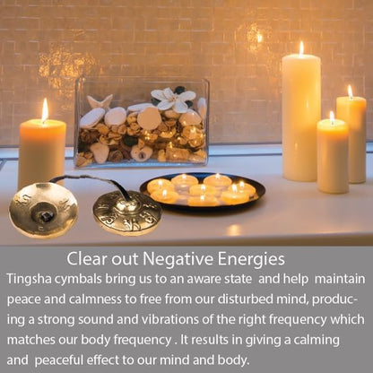 Tibetan Tingsha With Dragon Cymbal Bells with case | Handcrafted in Nepal Sound Healing Meditation bells 6.5 cm for Sound Healing and Mindfulness. Sound Healing Instrument for Yoga and Meditation