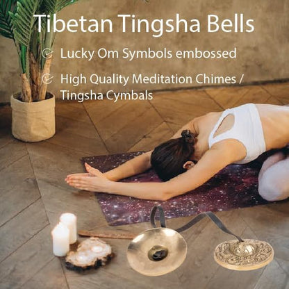 Tibetan Tingsha With Dragon Cymbal Bells with case | Handcrafted in Nepal Sound Healing Meditation bells 6.5 cm for Sound Healing and Mindfulness. Sound Healing Instrument for Yoga and Meditation