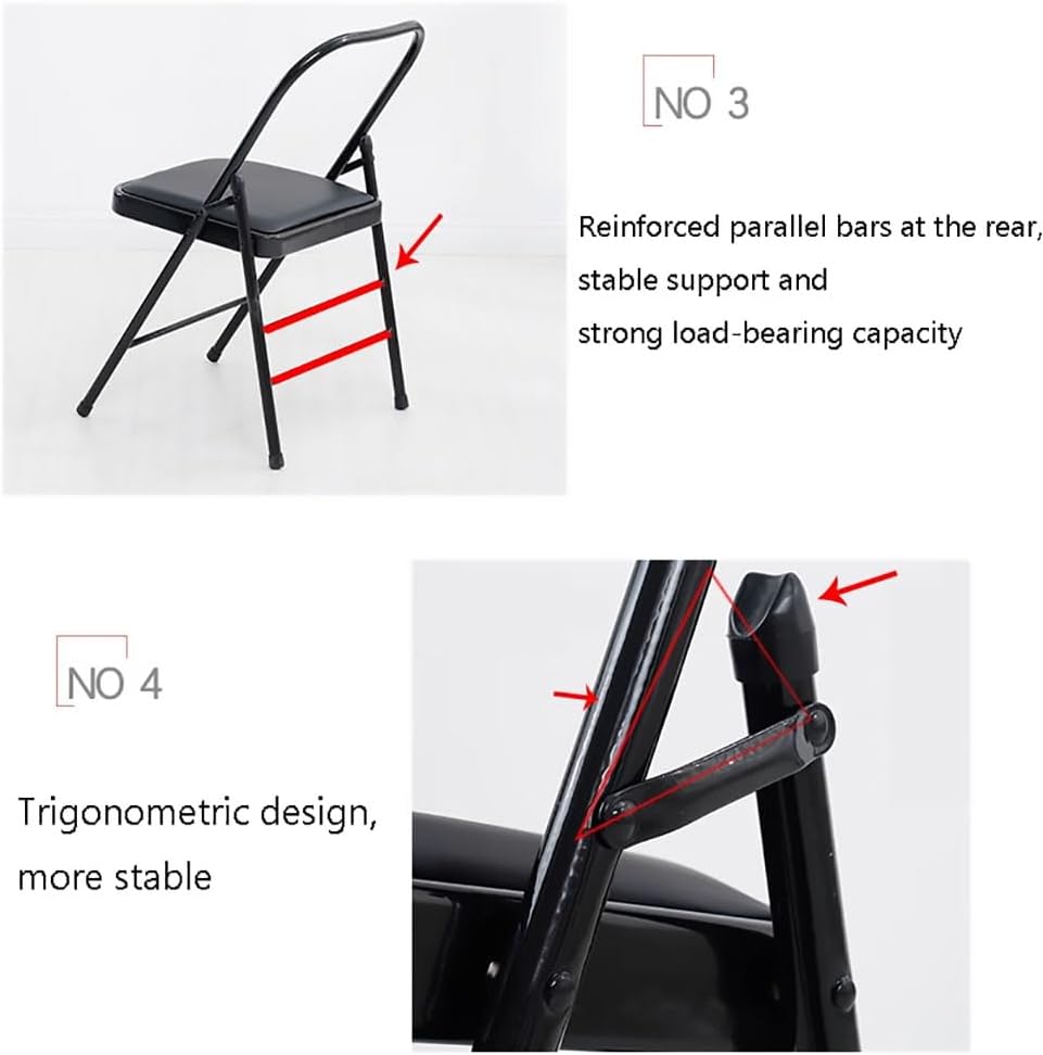 Iyengar Yoga Chair,Double Beam Design,Pilates Yoga Chair,Folding Yoga Chair,Backless Yoga Chair with Non-Slip Foot Pads,Portable Yoga Chair,Adult Yoga Chair
