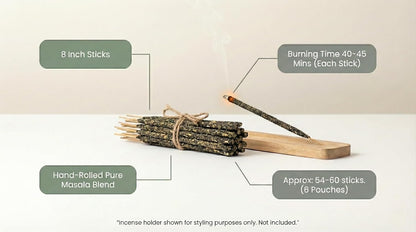 Satya Incense Gift Set Nag Champa, Super hit, Dragon's Blood, Sandalwood, Patchouli, Lavender, Positive Vibes, 15 g