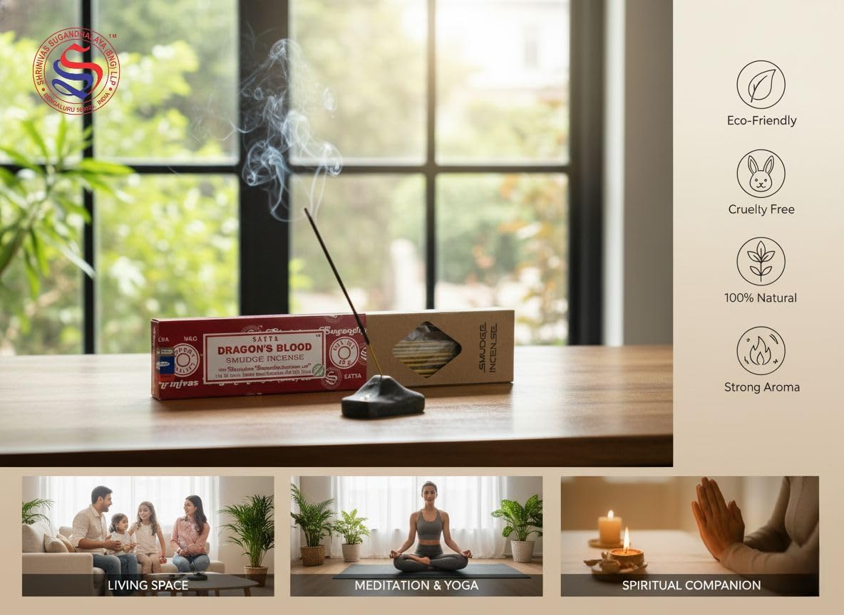 Satya Incense Gift Set Nag Champa, Super hit, Dragon's Blood, Sandalwood, Patchouli, Lavender, Positive Vibes, 15 g