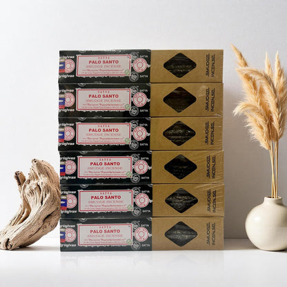 Satya Incense Gift Set Nag Champa, Super hit, Dragon's Blood, Sandalwood, Patchouli, Lavender, Positive Vibes, 15 g