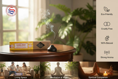 Satya Incense Gift Set Nag Champa, Super hit, Dragon's Blood, Sandalwood, Patchouli, Lavender, Positive Vibes, 15 g