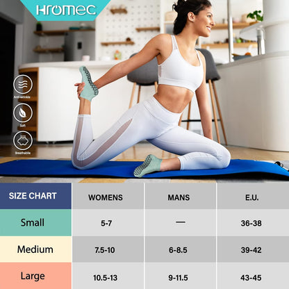 Pilates Socks Non Slip Grips for Yoga Barefoot Ballet Barre Hospital