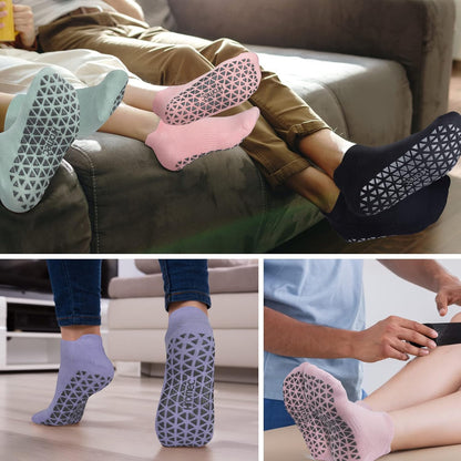 Pilates Socks Non Slip Grips for Yoga Barefoot Ballet Barre Hospital