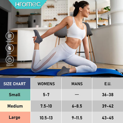 Pilates Socks Non Slip Grips for Yoga Barefoot Ballet Barre Hospital