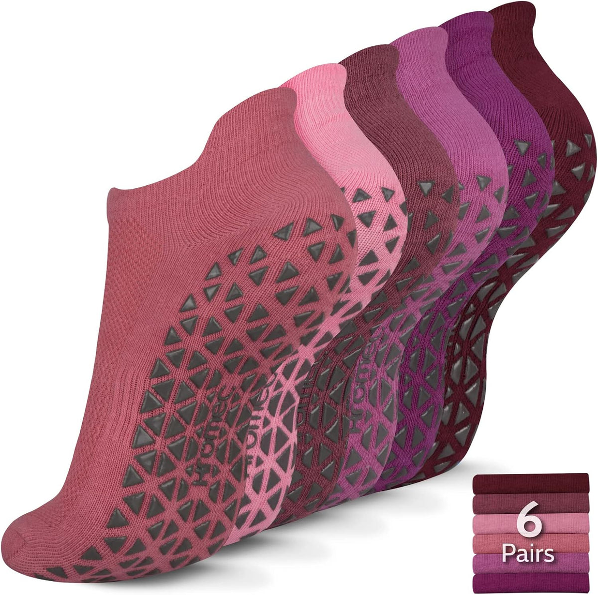 Pilates Socks Non Slip Grips for Yoga Barefoot Ballet Barre Hospital