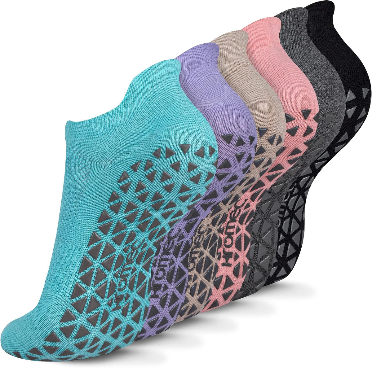 Pilates Socks Non Slip Grips for Yoga Barefoot Ballet Barre Hospital