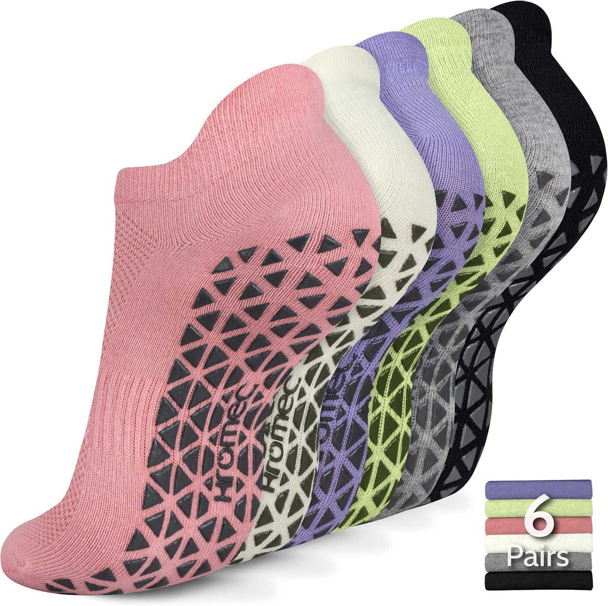 Pilates Socks Non Slip Grips for Yoga Barefoot Ballet Barre Hospital