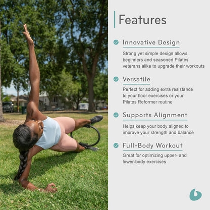 Ultra-Fit Circle Pilates Ring, Body Ring, Great Exercisers for Legs, Fitness Circle, Thigh Exercise, Pilates Circle, Pilate Ring Fitness Equipment for Home or Studio