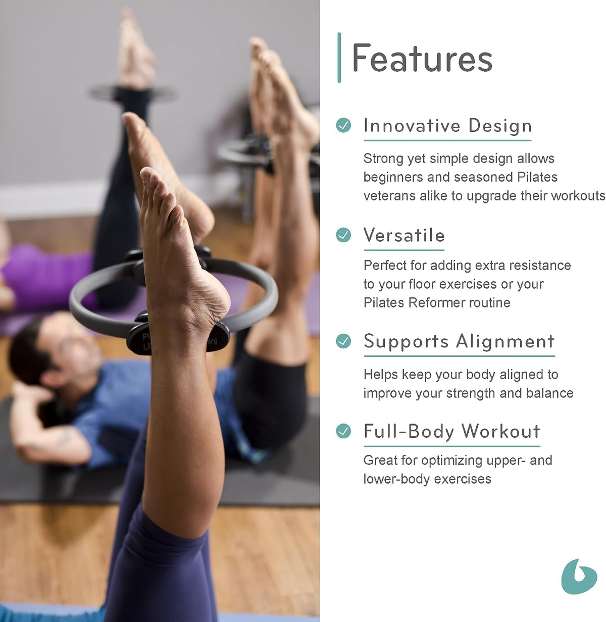Ultra-Fit Circle Pilates Ring, Body Ring, Great Exercisers for Legs, Fitness Circle, Thigh Exercise, Pilates Circle, Pilate Ring Fitness Equipment for Home or Studio
