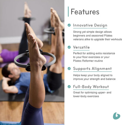 Ultra-Fit Circle Pilates Ring, Body Ring, Great Exercisers for Legs, Fitness Circle, Thigh Exercise, Pilates Circle, Pilate Ring Fitness Equipment for Home or Studio