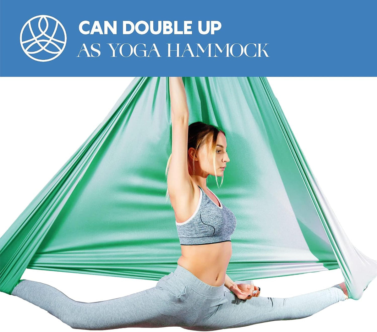 Aerial Silks Starter Kit, 9 Yards, Aerial Yoga Hammock, Hardware