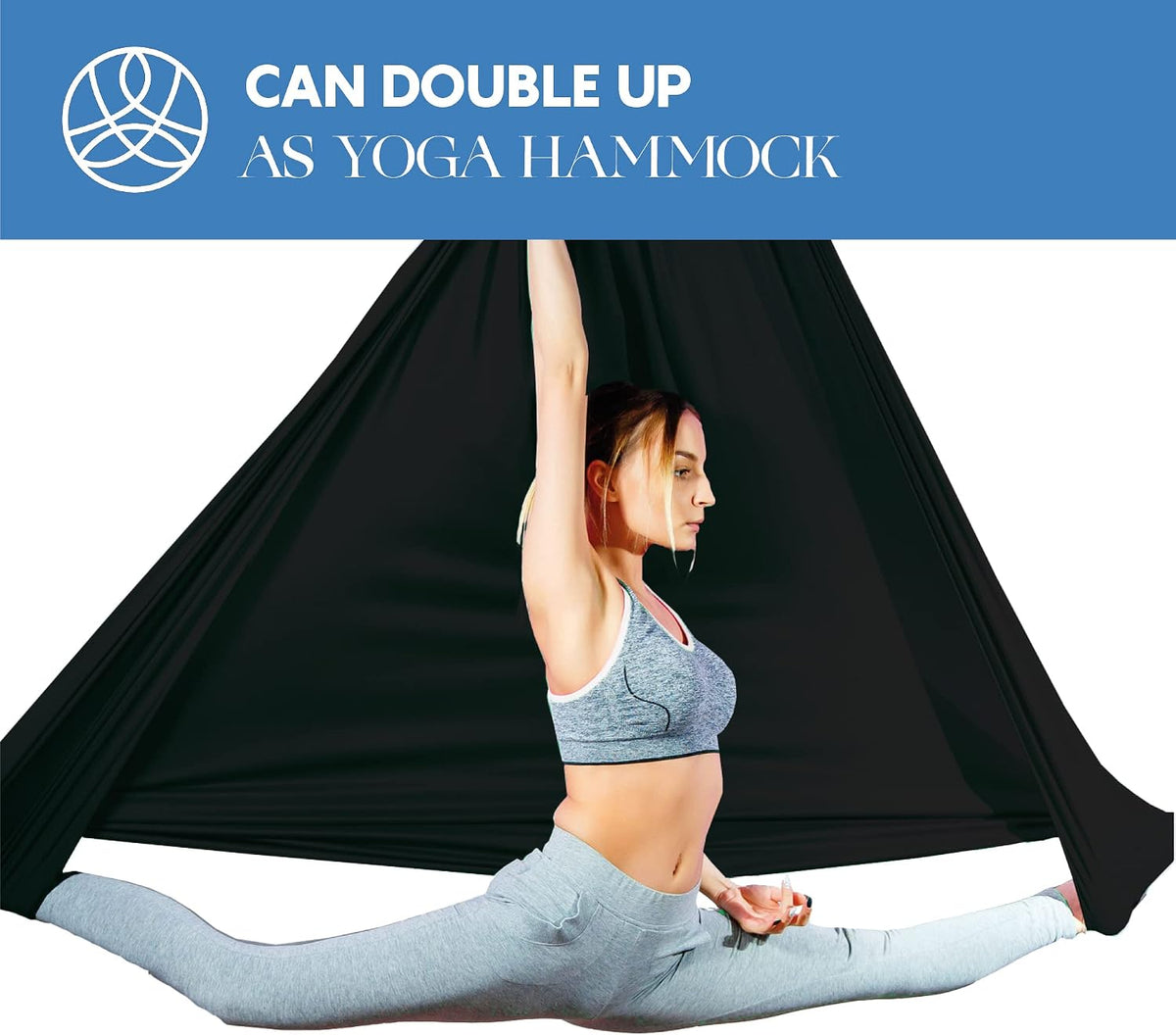 Aerial Silks Starter Kit, 9 Yards, Aerial Yoga Hammock, Hardware