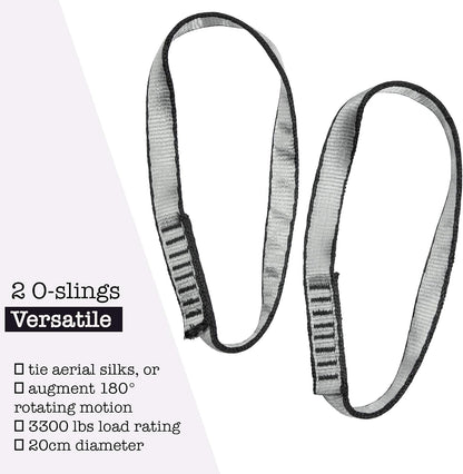 Aerial Silks Starter Kit, 9 Yards, Aerial Yoga Hammock, Hardware