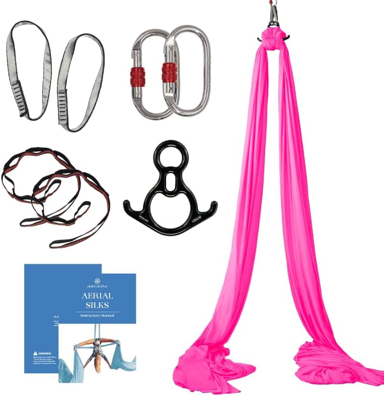 Aerial Silks Starter Kit, 9 Yards, Aerial Yoga Hammock, Hardware