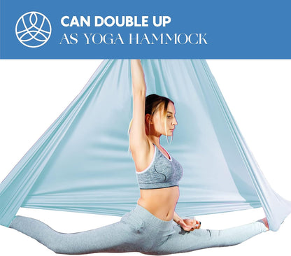 Aerial Silks Starter Kit, 9 Yards, Aerial Yoga Hammock, Hardware