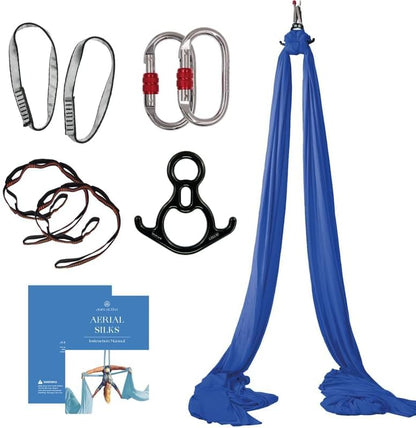 Aerial Silks Starter Kit, 9 Yards, Aerial Yoga Hammock, Hardware