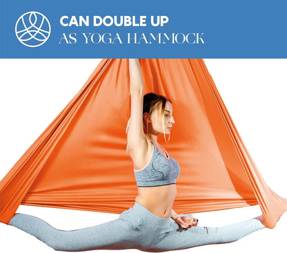 Aerial Silks Starter Kit, 9 Yards, Aerial Yoga Hammock, Hardware