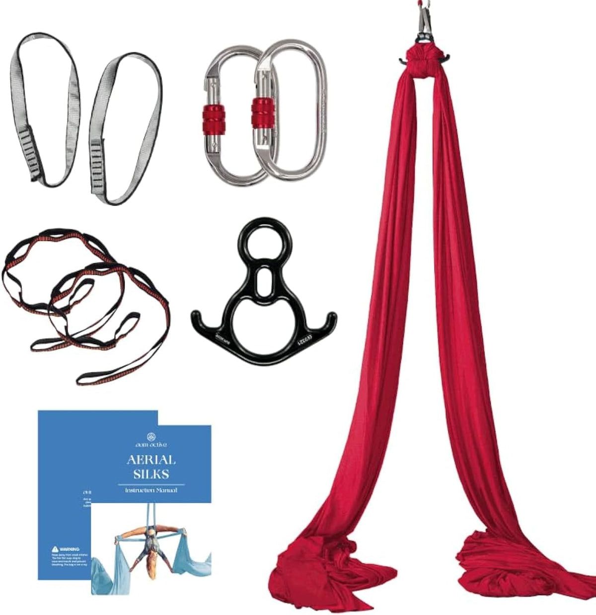 Aerial Silks Starter Kit, 9 Yards, Aerial Yoga Hammock, Hardware